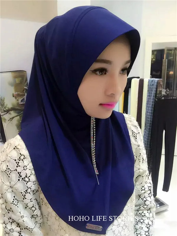 TJ47 Новая легкая одежда мусульманский хиджаб шарф женщин высокое количество дамы шарфы showl(без Броши - Цвет: TJ47011