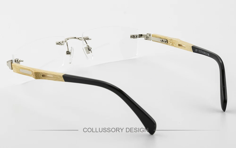 Титановые деревянные оптические оправа для очков Мужская очки без оправы по рецепту для чтения компьютерные очки бизнес-классические очки