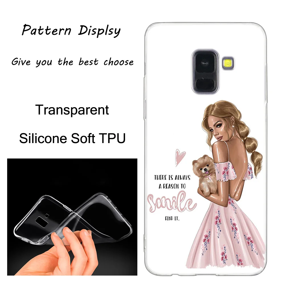 Горячие продажи, Супер девочка прозрачный силиконовый чехол для телефона для Samsung Galaxy A50 A30 A10 A40 A6 A8 плюс A9 A5 A7 примечание 9 8 - Цвет: 012