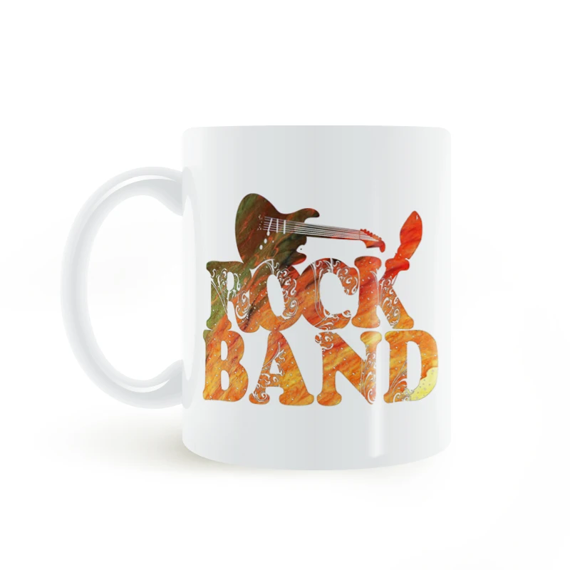 Rock Band Mug Coffee Milk Ceramic Creative DIY Gifts Home Decor Mugs