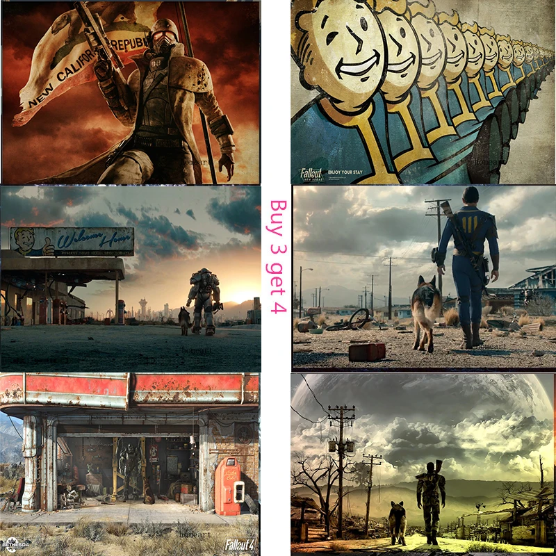 Постеры Fallout из художественной бумаги плакаты высокого разрешения хорошее