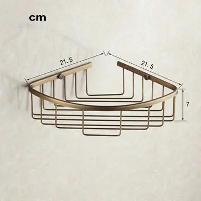 Антикварная матовая медная резная база, аксессуары для ванной комнаты, Полка для полотенец, держатель для полотенец, держатель для бумаги, тканевый крючок, аксессуары для ванной комнаты BS02 - Цвет: single basket only