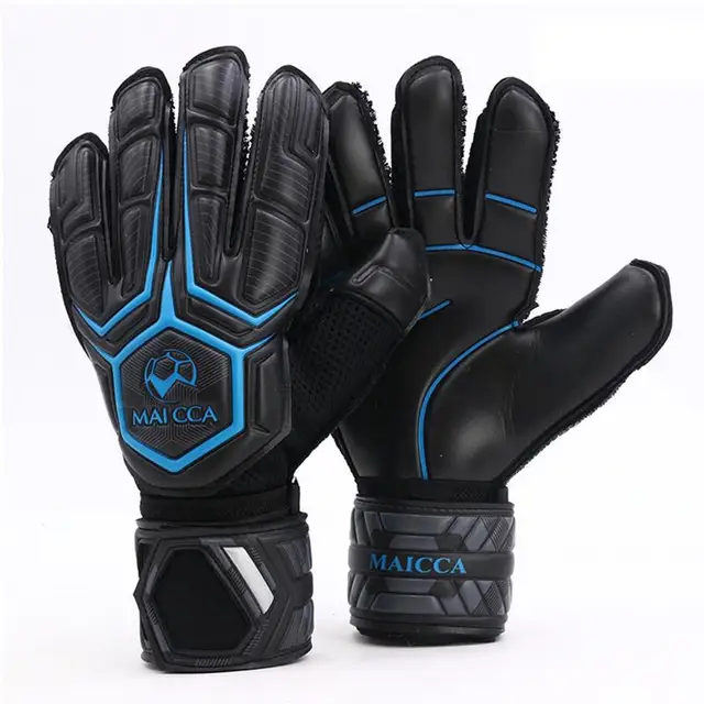 Football Goalkeeper Gloves Latex Adult With Fingertips Non Slip