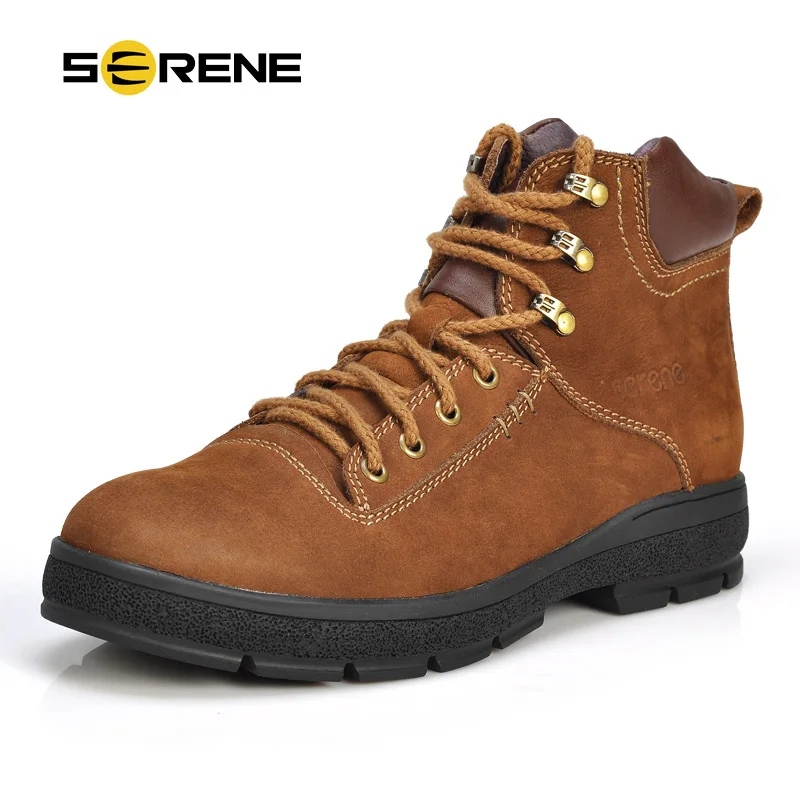 Gran Brown Zapatos Invierno Británico Nieve Estilo Con Cuero Botas Niza Hombres coffee Encaje 2171 Vaca Desierto Nueva Moda De pTgndSq