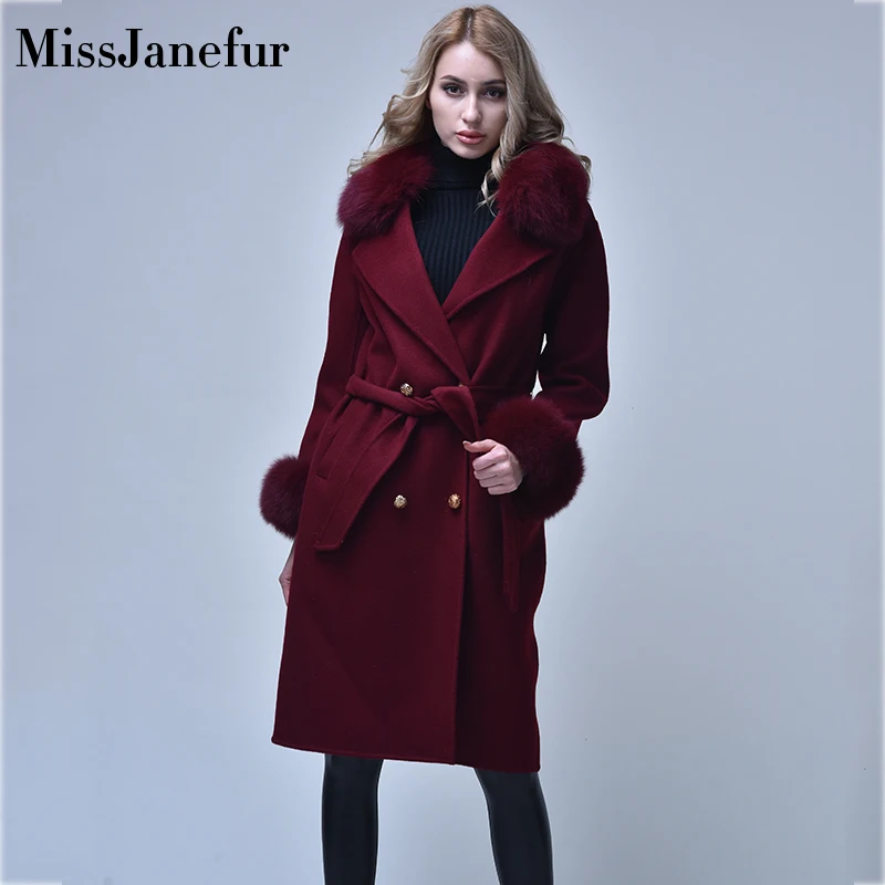 Для женщин Зимняя шерстяная одежда пальто Теплый 2019 Slim Fit Мода Повседневное