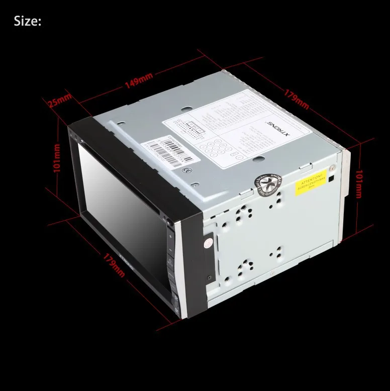 Excellent XTRONS 6.95" HD Digital TFT Touch Screen car radio GPS Navigator 2 Din Car DVD Player Steering Wheel Control /Front DVR Camera 18