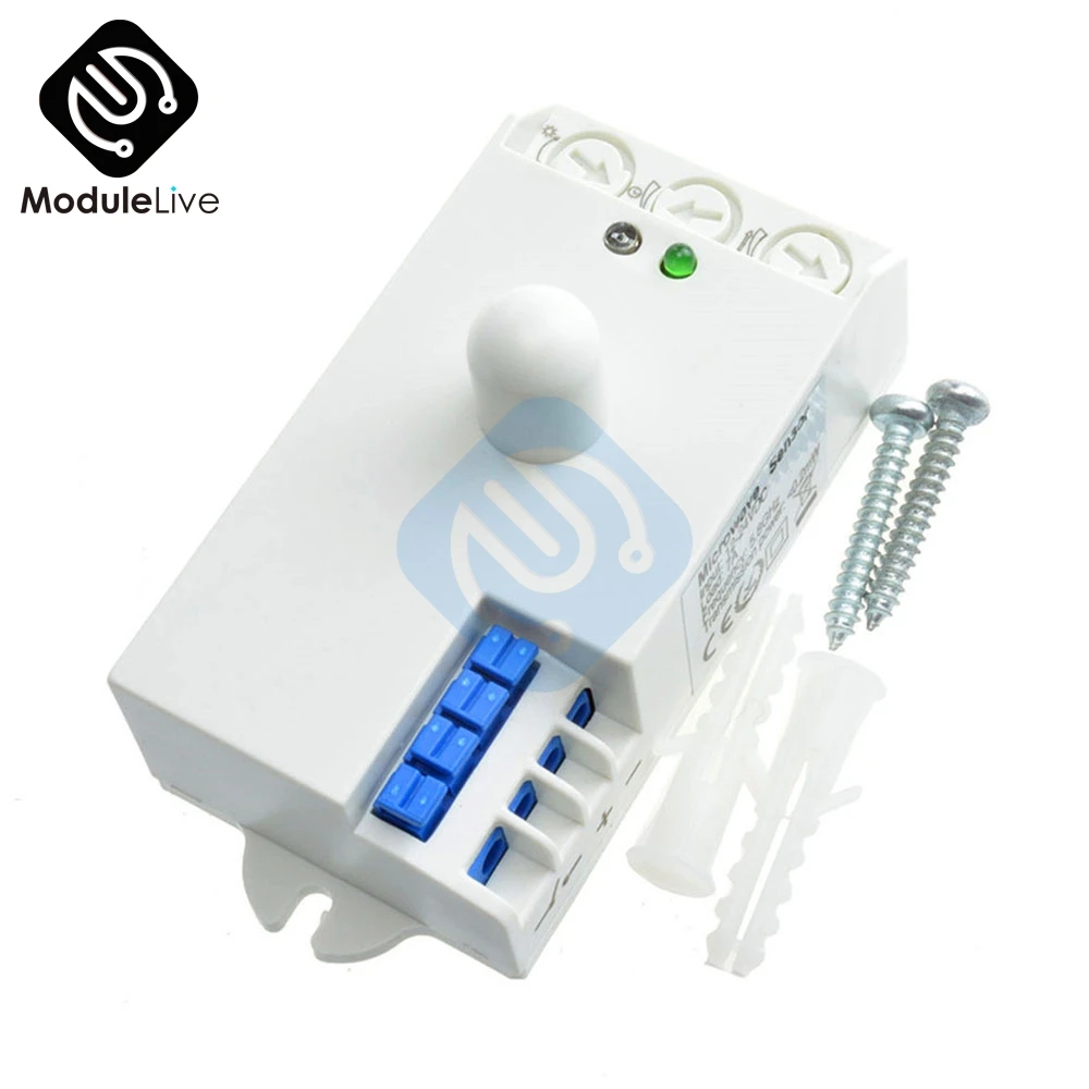 

DC 12V-24V 5.8GHz Microwave Radar Sensor Body Motion sensor HF Detector Light Switch Indoor 85x38x40mm Best quality