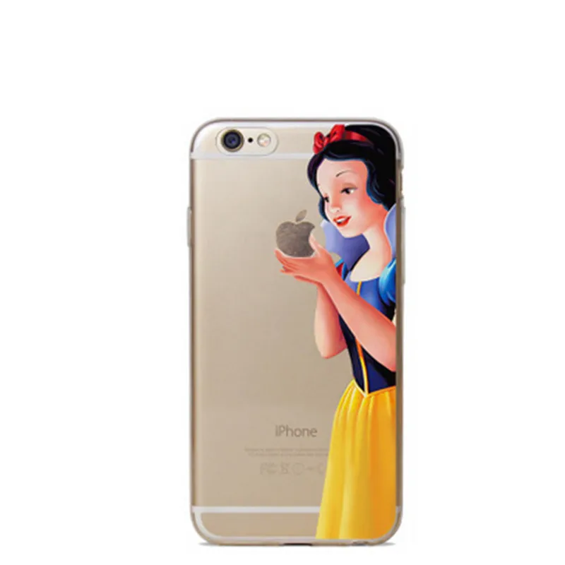 

Princess Ariel Little Mermaid Semi Transparent Plastic Hard Phone Cases Cover For iPhone SE 4 4s 5 5s 5C 6S 8 8Plus 7 7Plus X