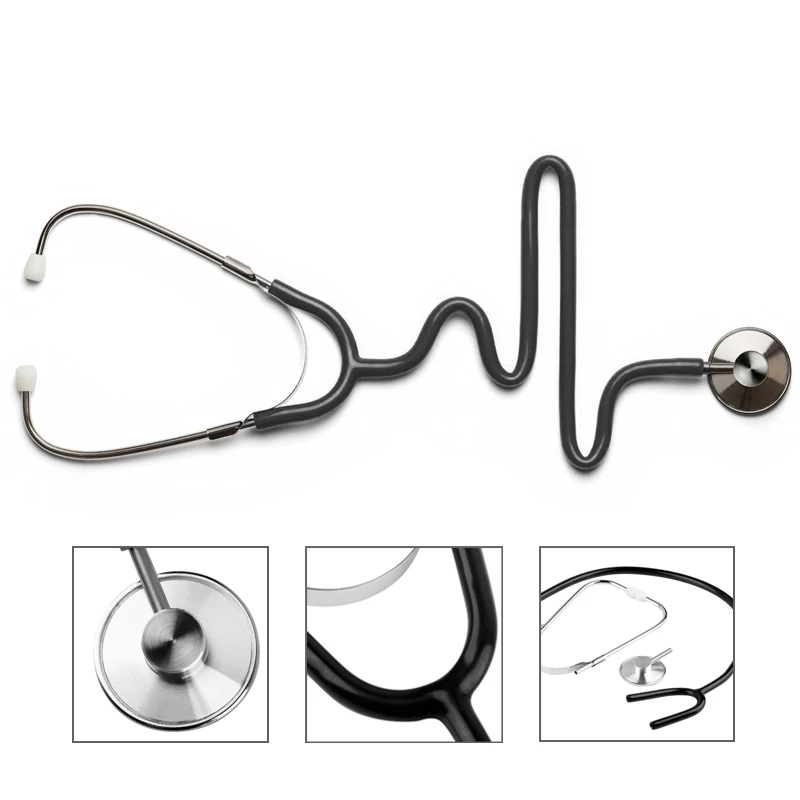 

Single Tube Economical Aluminium Alloy Chestpiece Home Doctors Nurse Clinical Cute Student Cardiology Stethoscope