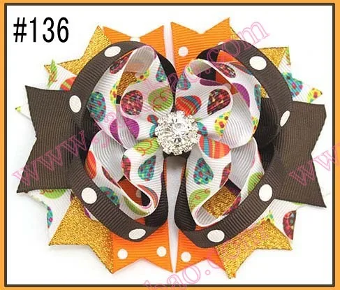 free shipping 100pcs halloween boutique hair bows ...
