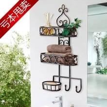 Shelf products storage rack wrought iron wall bathroom shelf bathroom shelf