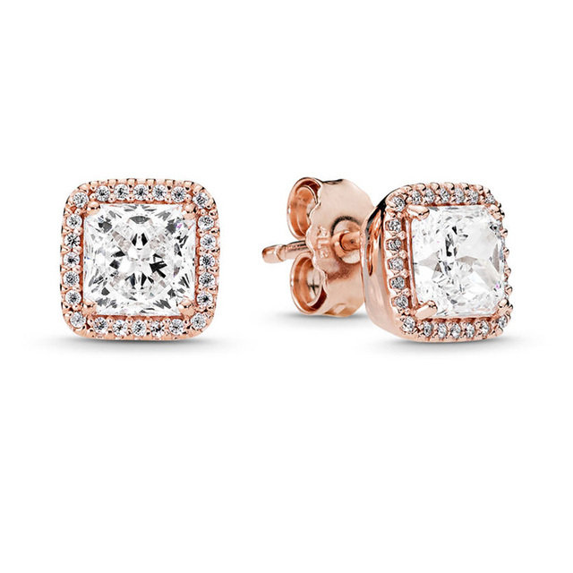 Offer 29 Styles  Infinity Stud Earring Clear CZ Fit Brand Earrings for Women Wedding Jewelry Dropshipping