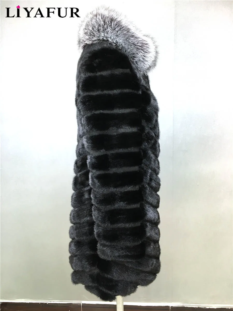 Женская Шуба из натурального меха норки с воротником лисьего меха|real mink fur coat|mink