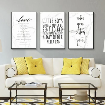 

Abstract Marbling Love Letter Nordic Poster Wall Art Canvas Painting Posters And Prints Pictures For Living Room Decor For Home
