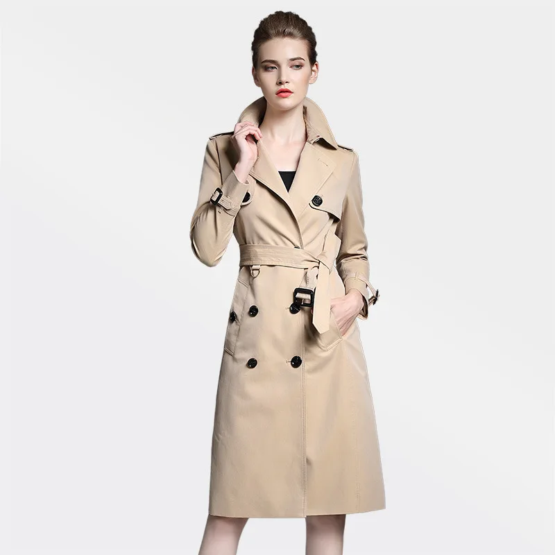 Plus Size 2018 Autumn Women Trench Coats Long design Windbreakers Women