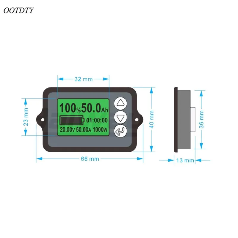 OOTDTY DC8-80V 50A батарея кулонометр TK15 профессиональный Прецизионный тестер батареи для LiFePo кулонома счетчик