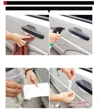 4pcs/lot Universal Invisible Car Door Handle Scratches Automobile Shakes Protective Vinyl Protector Films Car Handle Protection
