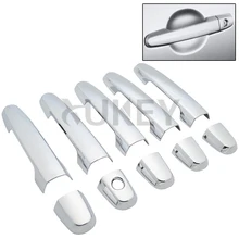 10 шт. для Toyota RAV4 2006 2007 2008 2009 2010 2011 2012 хромированная дверная ручка Крышка отделка молдинг RAV 4 ободок украшения Аксессуары