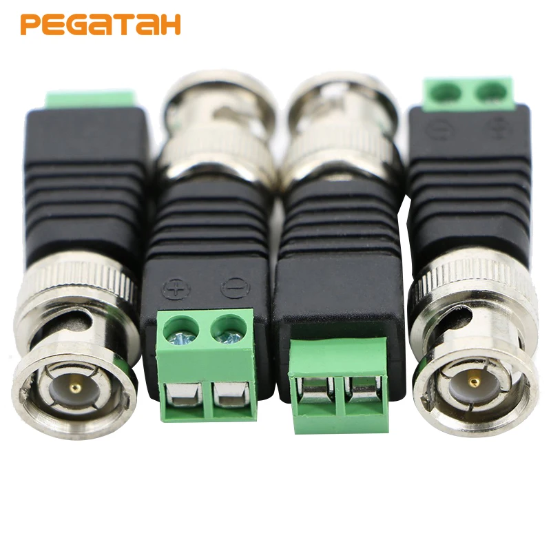 Free shipping BNC Connectors for AHD Camera CVI Camera TVI Camera CCTV Camera Coaxial/Cat5/Cat6 Cables