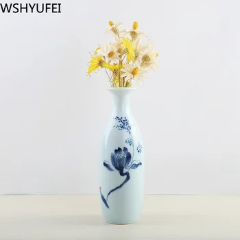 

Chinese hand-painted blue and white porcelain, delicate and round, elegant and elegant, home furnishing accessories WSHYUFEI