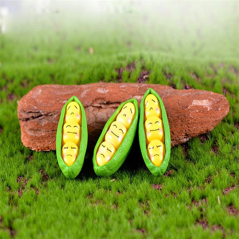   Resin Miniature Cute Peas DIY Craft Accessory Home Garden Decoration Accessories Wear-resistant Creative C0418#30             05