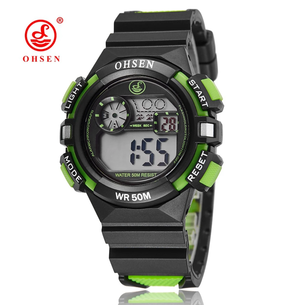 OTS Kids Digital Watch Waterproof Sport Watch With Alarm Back Light For Children Boys