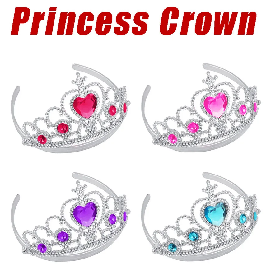2018 мода девочки из 4 предметов: Queen Princess Корона диадема со стразами для