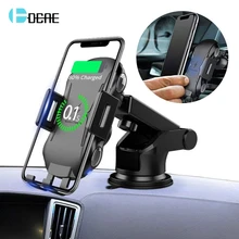 Qi Беспроводное Автомобильное зарядное устройство с автоматическим зажимом 10 Вт Быстрая зарядка держатель телефона для iPhone 11 8 X XR XS samsung S10 S9 S8 Note 10 9 8