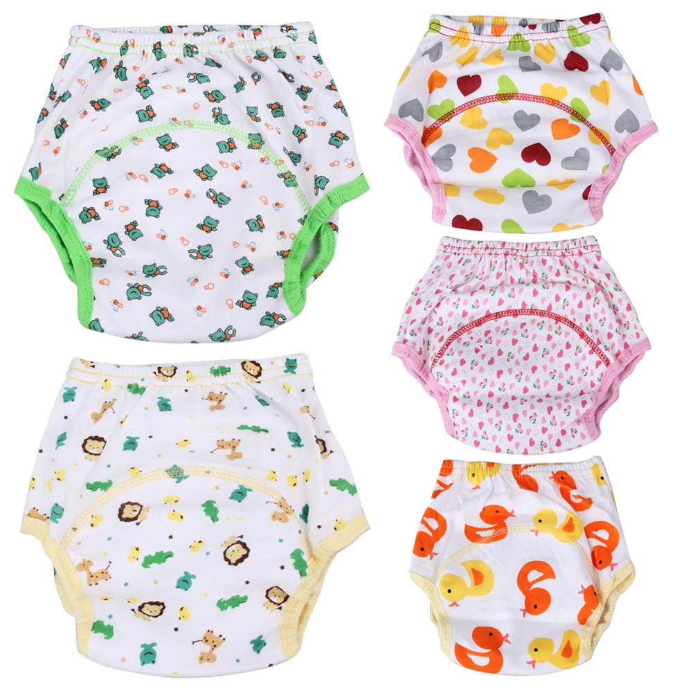 1pc Baby Infant Breathable Bay Diaper Soft Cotton Diaper Pants Reusable Baby Toddler Floral