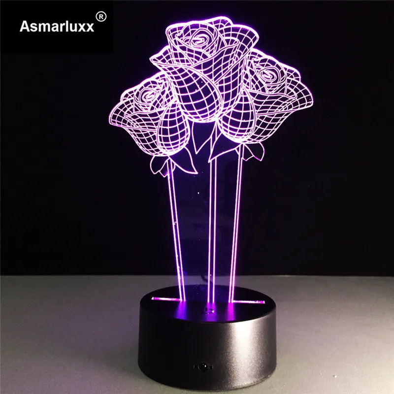 Asmarluxx rose 3d led lamp0003