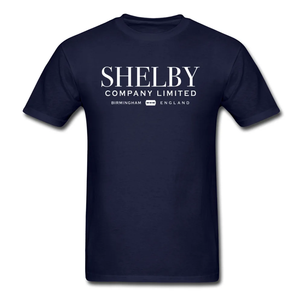 Shelby Company Limited D Round Collar T-Shirt Fall Design Tops T Shirt Short Sleeve 2018 Popular Cotton T-shirts Men Shelby Company Limited D navy