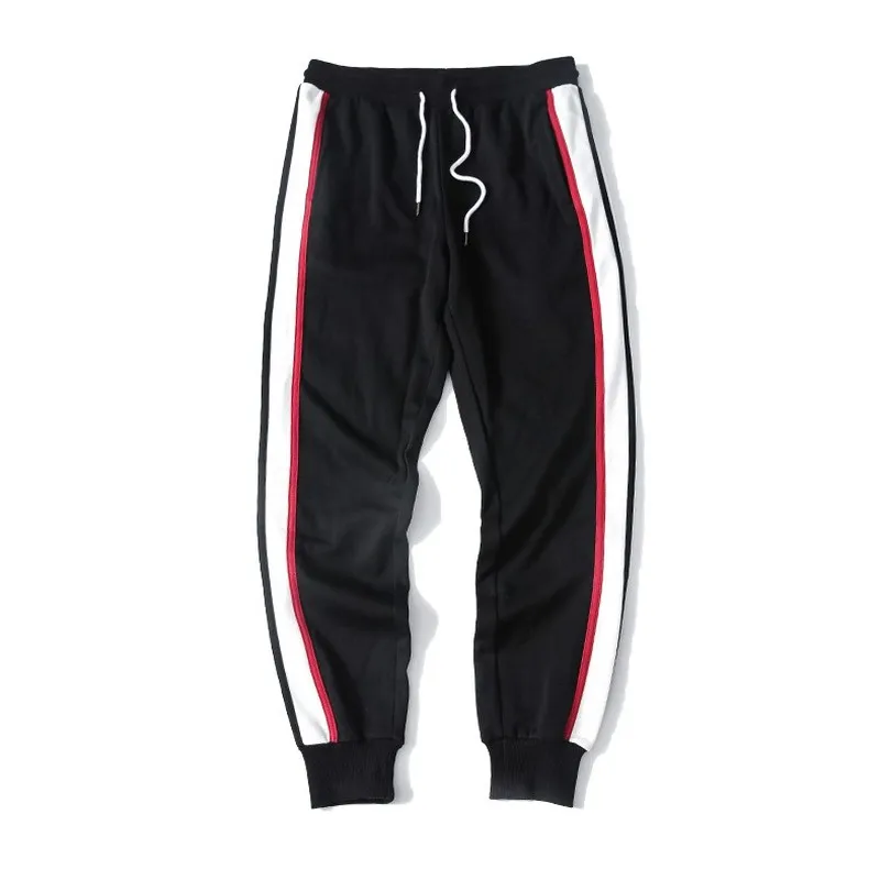 الجانب مخطط خليط الرجل السراويل عالية الشارع عداء ببطء السراويل Sweatpants الهيب هوب عارضة المسار غنيمة الذكور السراويل السراويل