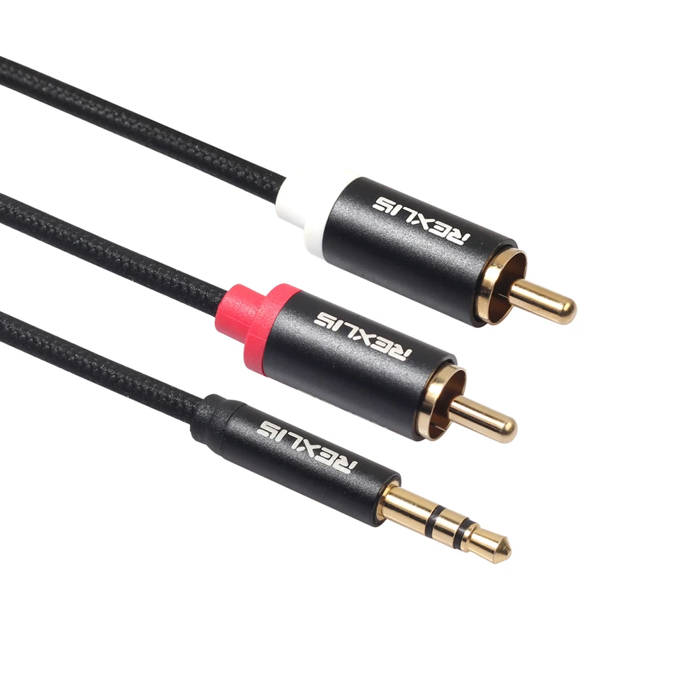 Кабель RCA 2RCA к 3,5 аудиокабель RCA 3,5 мм разъем RCA AUX кабель для DJ разъем Усилитель-Сабвуфер аудио микшер домашний кинотеатр DVD RCA кабель