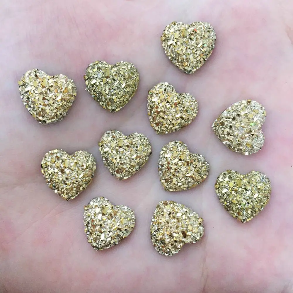 

100pcs resin Ore gem 12mm Heart Flat back rhinestone appliques DIY Wedding scrapbook ornament craft SF567