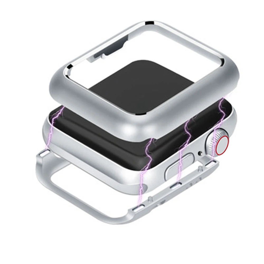 

Built-in Magnet Adsorption Metal Case For Apple Watch Series 1 2 3 38mm 42mm 4 40mm 44mm