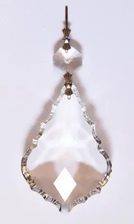 

12pcs FRENCH PENDALOGUE CRYSTAL PRISM WITH GOLD BOW TIE