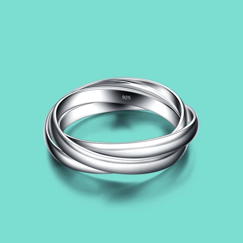 

New women's 925 sterling silver ring special 3 loop design lady's popular silver jewelry Solid silver charm ring birthday gift