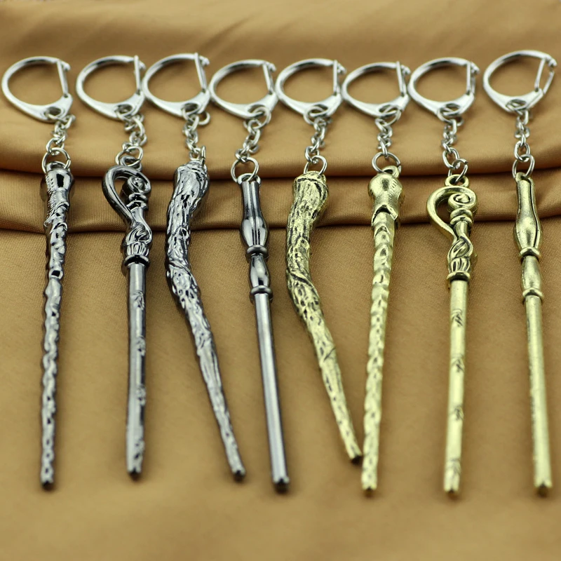 

Magic Wands Keychain with Box & Hogwarts London Express Replica Train Ticket Wands High Quality Gift Keyring Movie Jewelry