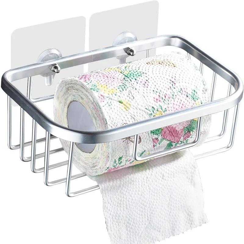 Paper Holders Wall Shelf Toilet Basket Towel Shampoo Bathroom Kitchen Storages Home Decorative Shelves Bathroom Accessories Sets