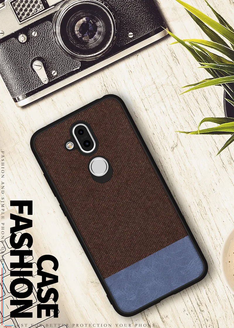 For Nokia X7 Case New Nokia 8.1 Case Full protection Hybrid PU Cloth TPU Business Dark Gentleman Case For Nokia X7 Case18