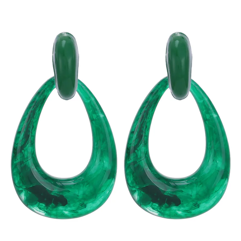 Sehuoran Oorbellen Big Long Water Resin Drop For Women Pendientes Mujer Moda Trendy Dangle Earrings Weddings Jewelry Earrings (6)