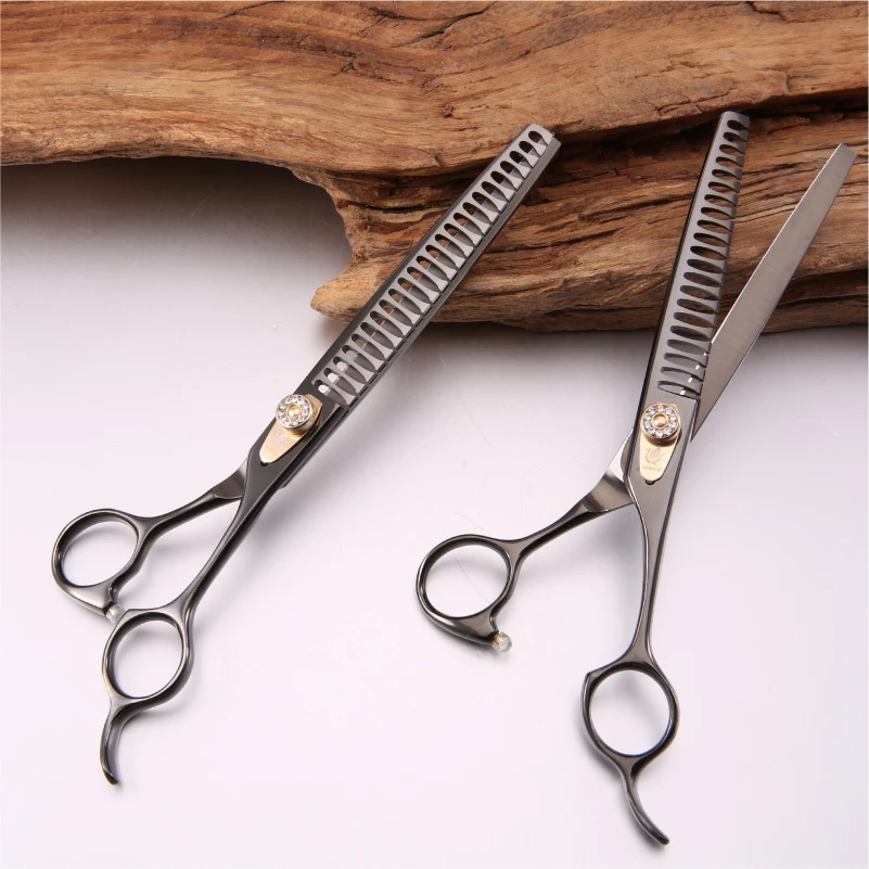 Professional JP440c 7 inch 7.5 inch titanium coated Pet dog Grooming chunker thinning shears Scissors