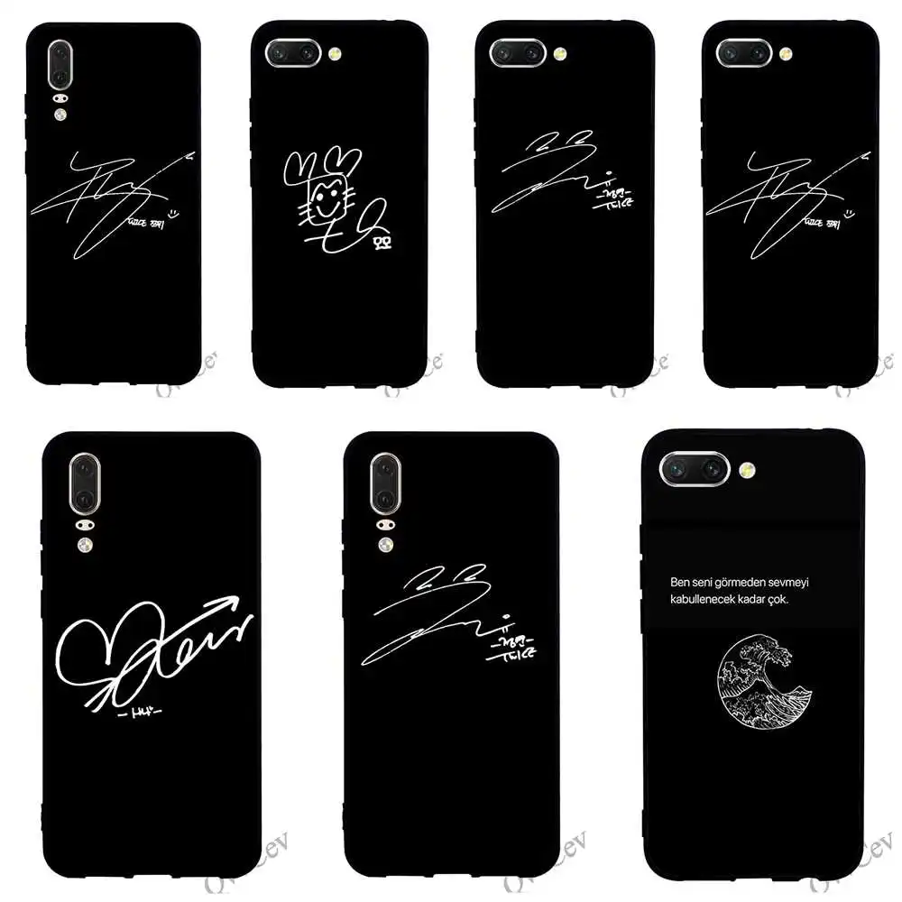 

Ultra Thin Twice Signature Phone Cover for Huawei P20 Lite Case P10 P8 P9 Mini P Smart Mate 10 20 Pro Backshell