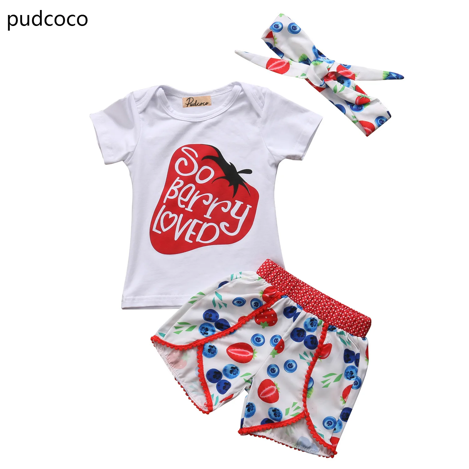Cute Strawberry Clothes Toddler Kids Baby Girls Outfits Tops T shirt