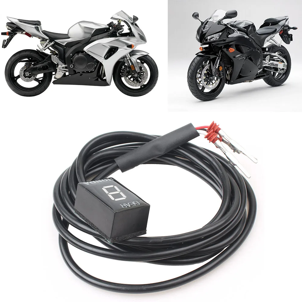 Motorcycle Red Digital LED Gear Indicator Display Shift Lever Sensor For Honda CBR600RR NC700 NC750 S/X VT750C/S VT1300 VTX1800 |