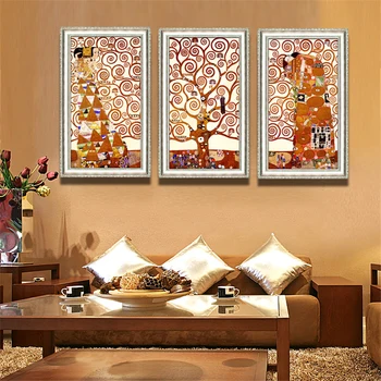 

YongHe Home Decorative Painting Life Trees 3pcs/lot combination Customizable Sizes Spray Painting wall deco Frameless ink Poster