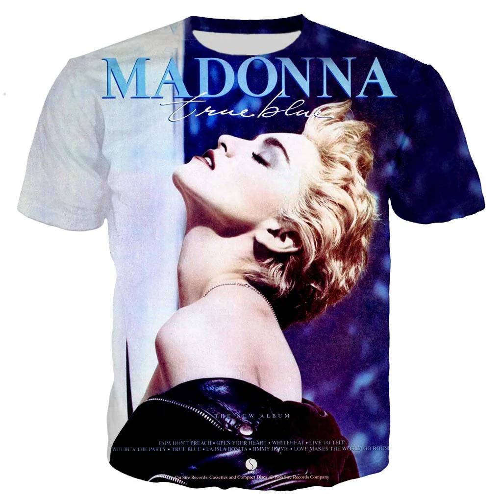 Новое поступление, модная певица Мадонна Луиза цикконе, хип-хоп стиль, футболка для мужчин и женщин, 3D принт, новинка, летние топы