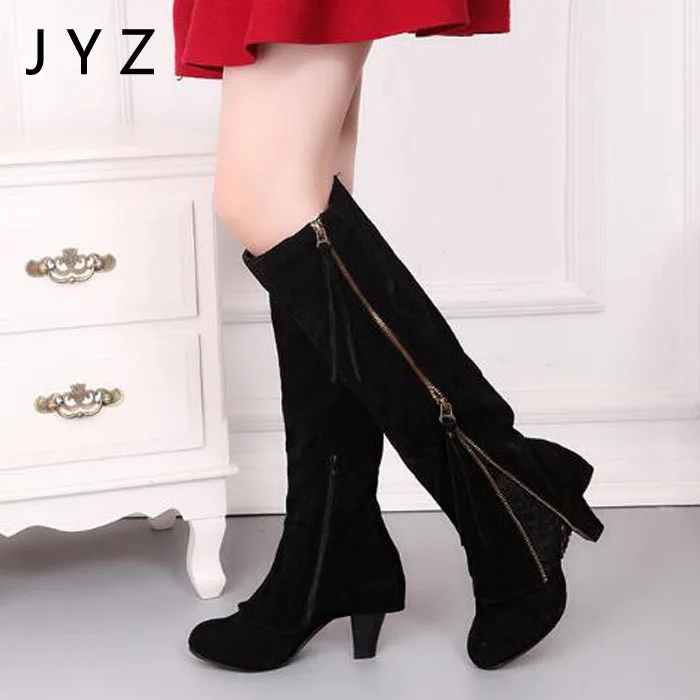 

Fashion New 2018 Womens Knee Lenght Boots Sexy High Heels Platform Pumps Shoes Lady Size 40 41 42 43 aa0913