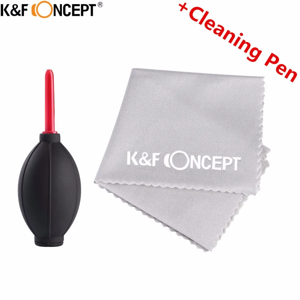 

K&F CONCEPT 3 in 1 Camera Cleaning Kit Lens Brushes+Cleaning Pen+Cleaning Cloth for Camera Lenses & Filters Sensor Screen LCD