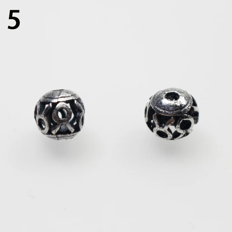 20pcs Tibetan Silver Charm Heart Bead Spacer Collier Perles 8x9mm C3089 